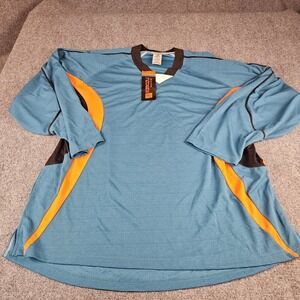Kamazu Hockey‎ Jersey Mens 2XL Teal Orange Black Practice Shirt 14100-281812 NWT